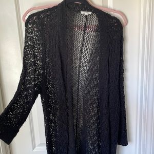 Black lace kimono